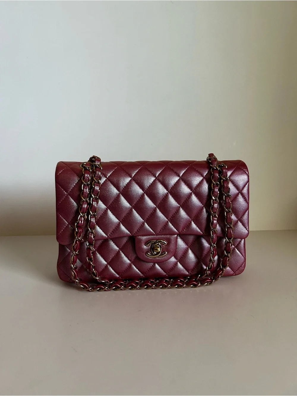 CHANEL Medium Double Flap Iridescent Bag